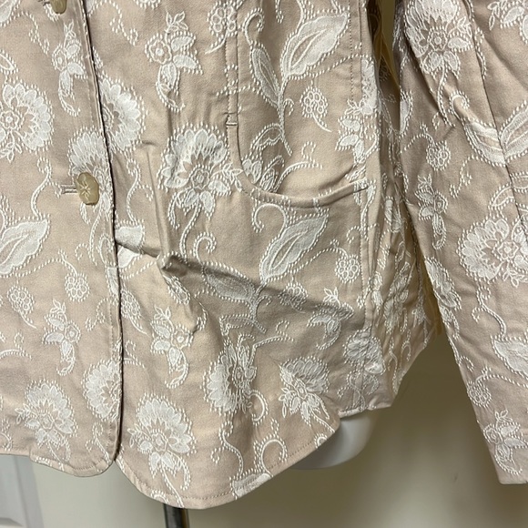 Susan Graver tan embroidered jacket NWT XL QVC - Picture 4 of 9